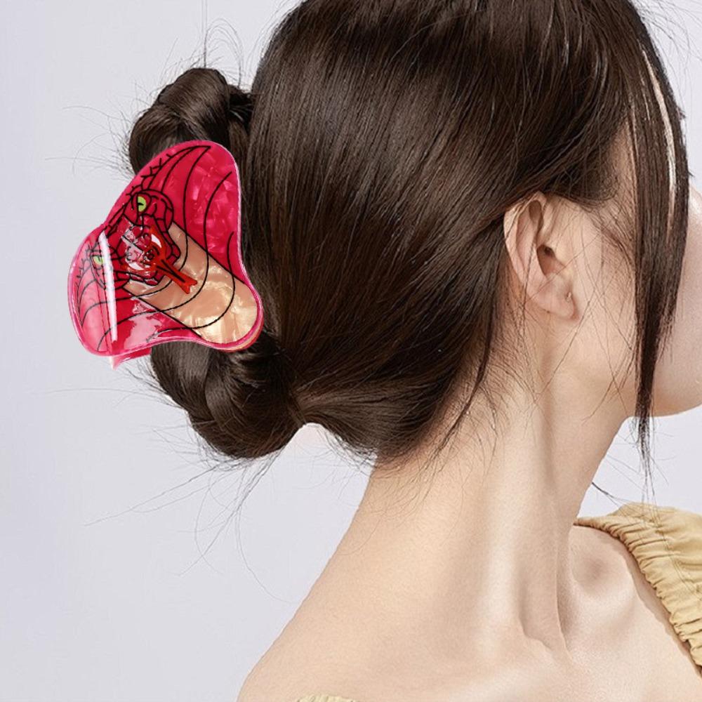 Acetic Acid Acetate Hair Claw Personalized Snake Hair Clip Funny Cobra Shark Clip  Girl