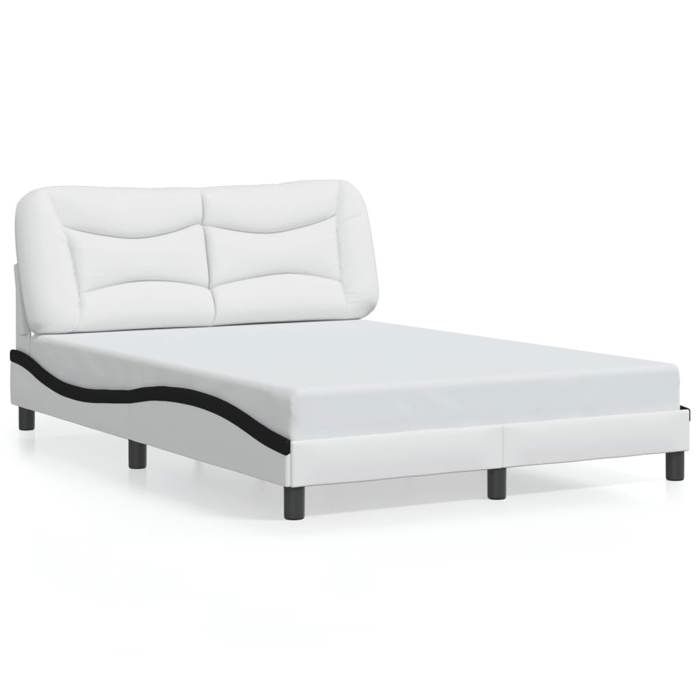 VidaXL Cadre de Lit avec Tête de Lit, Lit Rembourré, Sommier à Lattes, Lit Double, Lit Adulte de Chambre à Coucher 3207994