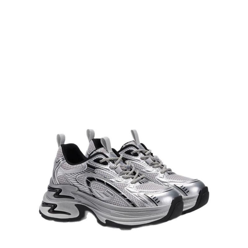 Spring and Autumn Fashion Silver Thick-soled Heightening Daddy Shoes Women's Sneakers