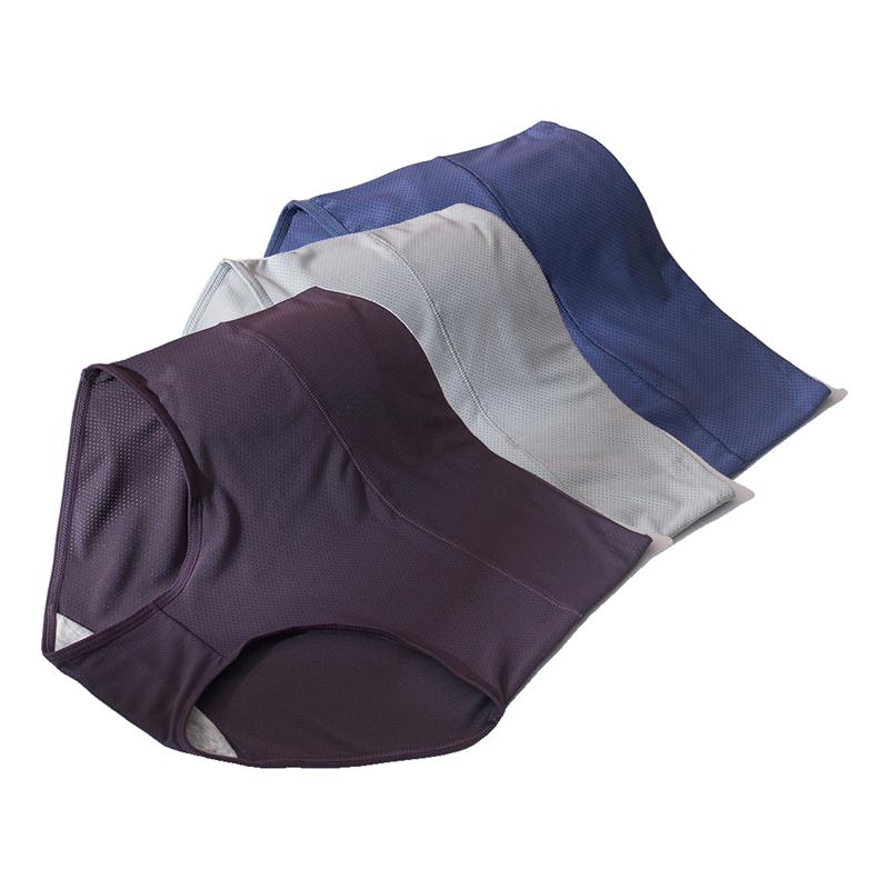 3 Pieces Big Size Women's Briefs Mom Underwear Mesh Panties Ladies Mesh Breathable Panty Fit 40kg to 105kg
