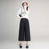 Bailuyu Women's Simple Wide-Leg Cropped Pants