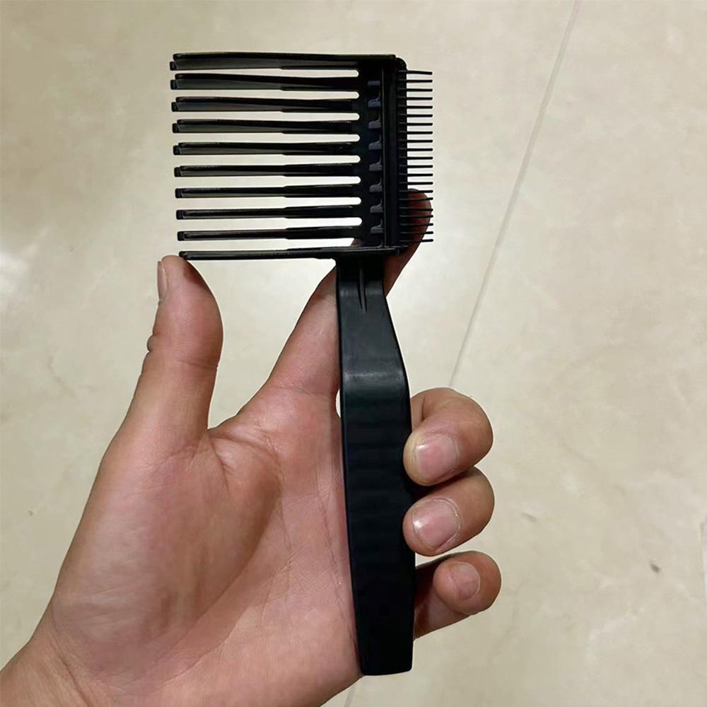 

Мужская парикмахерская расческа Fade, профессиональные мужские инструменты для стрижки волос, расческа для стрижки волос, термостойкая расческа с плоским верхом, машинка для стрижки волос чёрный