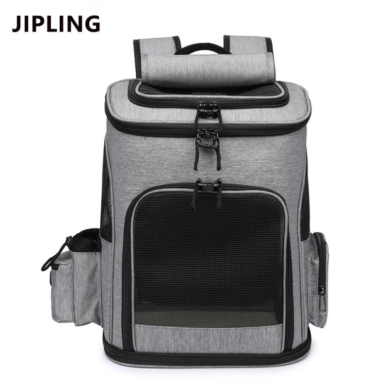 Expandable, Breathable Outdoor Pet Backpack for Cats - Portable and Foldable with Extra Capacity for Outings.