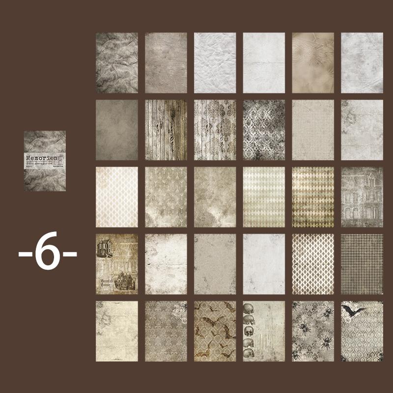 

Мистер. Бумага 6 стилей, 60 шт./книга, винтажная текстура, сообщение, красивые цветы, материал для ручного счета, украшения, карты, запас MYY светло-серый