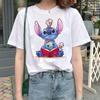 Funny Kawaii Shirt Disney Lilo Stitch Cartoon T Shirt Stitch Cute Manga T-shirt Y2k Graphic Tshirt Top Tee Clothes