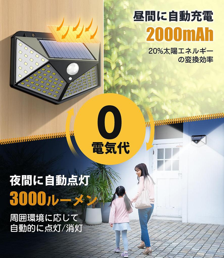 Outdoor Waterproof Solar Light New 3 Intelligent Automatic Solar Sensor Large Capacity Solar Zero Electricity for Parking and Power Outages [2025