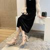Fashion 2025 Summer New Women Hihg Heels Simple Low Heels Pointed Toe Shoes Women Fashion Footwear Ladies Fashionable Pearl Women Shoes
