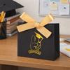 10Pcs Gilded Pattern Graduation Candy Box Black Graduation Gift Box  Party Supplies