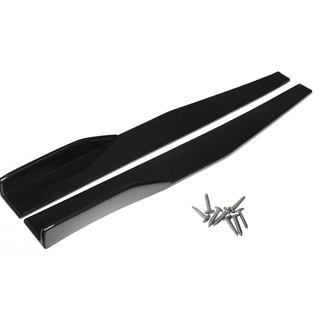 74.5CM Car Rear Bumper Lip Trim Protector Side Skirts Cover For Cars Bumper Spoiler Splitter Lip Rocker Wings Black Protection