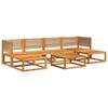 VidaXL Ensemble de canapés de jardin 7 pièces avec coussins, bois d'acacia et corde, 3278862