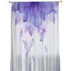 Lila Blumen Tinte durchsichtige Vorhänge für Mädchen, Kinder, Schlafzimmer, Küche, Fenster, Vorhänge, Heimdekoration
