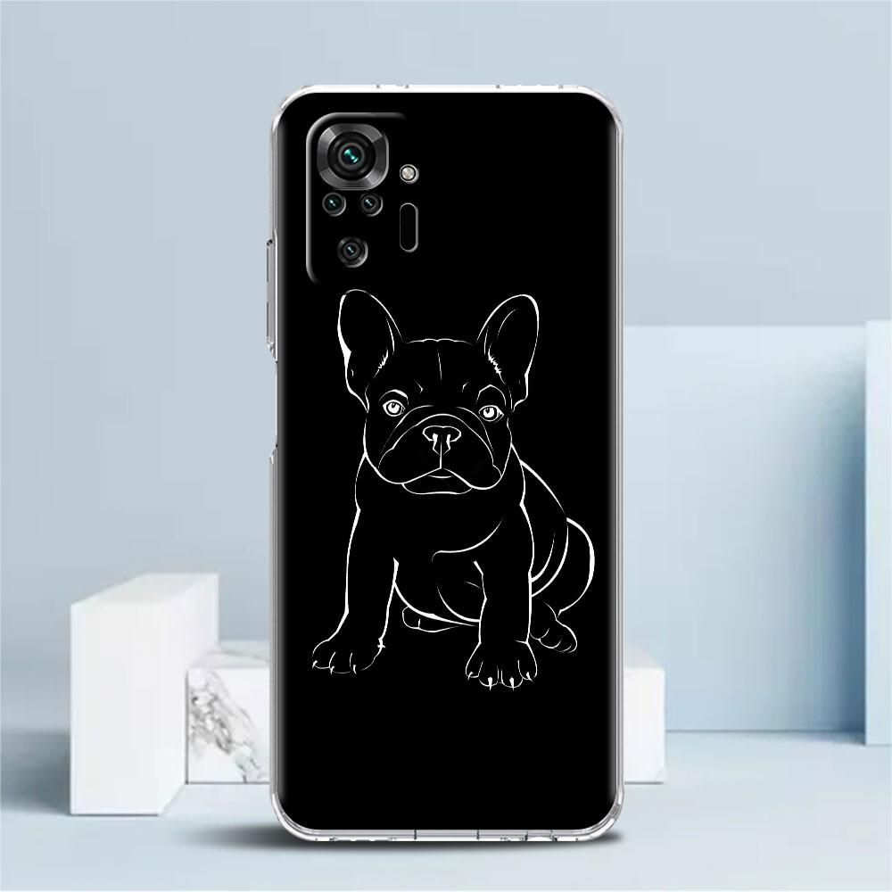 

Прозрачный чехол с французским бульдогом для Xiaomi Redmi Note 11 Pro 10 9 9S 8 8T 7 9A 9C 9T 10 10C K40, прозрачный мягкий чехол для телефона Redmi Note 11 Pro 5G