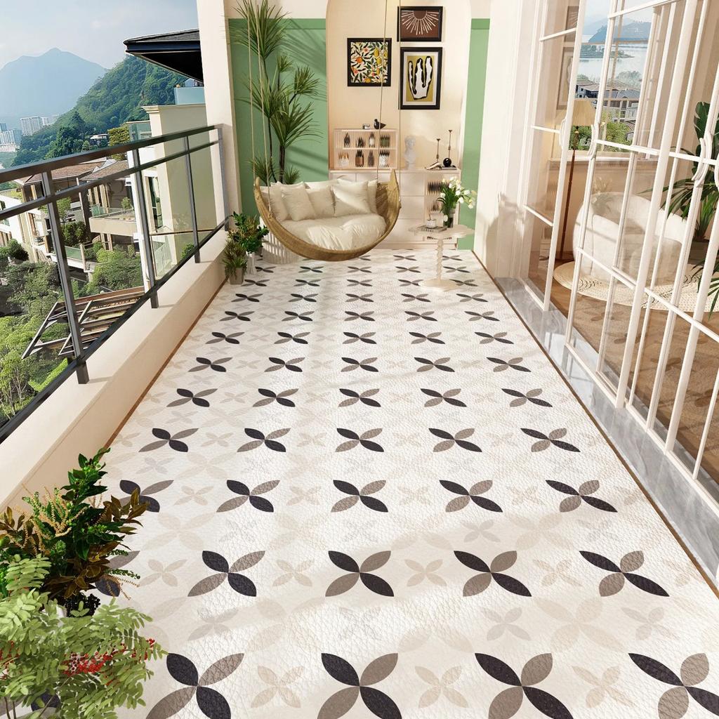 Balcony Floor Mat PVC Leather Washable Carpet Dirty Resistant Easy Clean Non-slip Mats Kitchen Rugs Pet Carpets Home Decoration