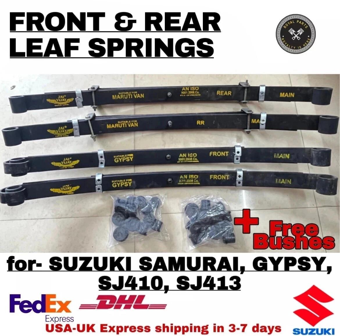 Передние и задние рессоры для Suzuki Samurai, Gypsy, SJ410 и SJ413 БЕСПЛАТНЫЕ ВТУЛКИ