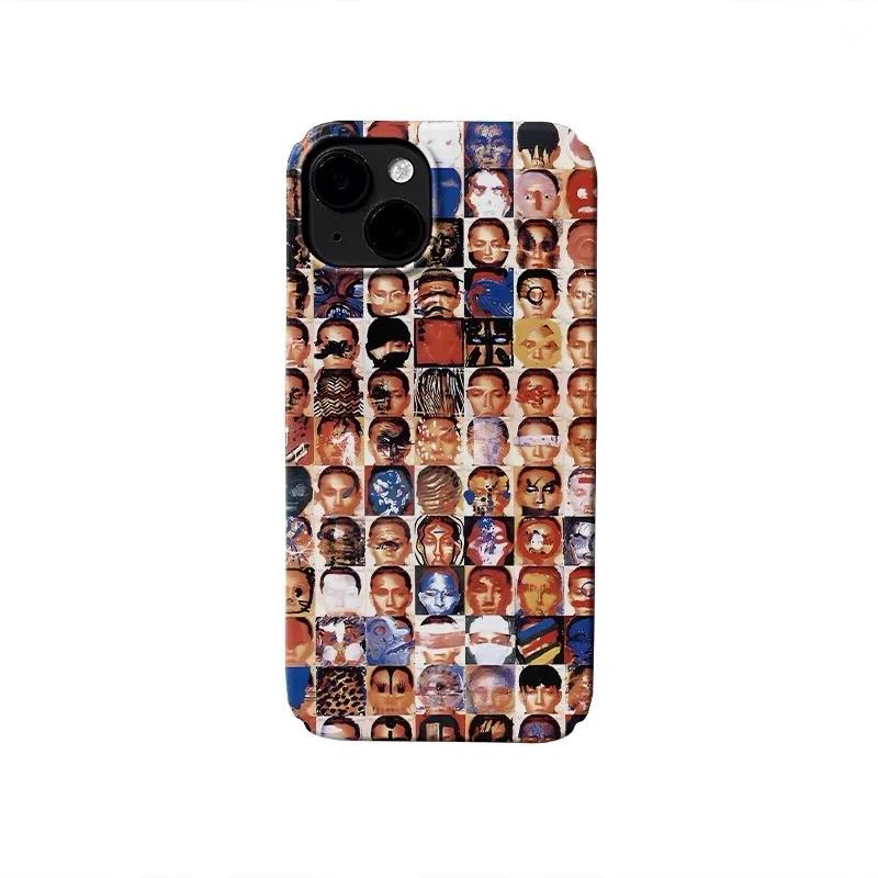 

Color Painting, High-end Facial Illustration Phone Case for iPhone 17 AIR 16 15 14 13 12 11 PRO MAX XSMAX XR 7 8 PLUS Y2K Cover iPhone 12 Pro Max