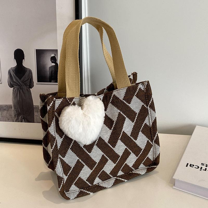 High School Students Canvas Bags for Class for Women New Style Commuting Tote Bags for Work Small Bags Ins Handbags for Women