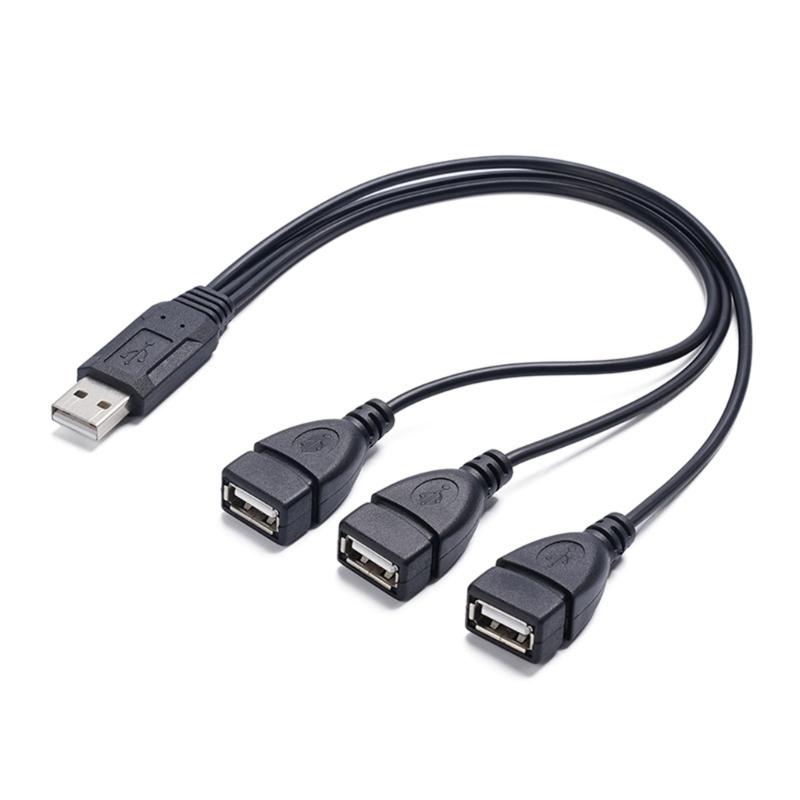 

USB Splitter Cable 1 Male to 3 Female Power Extension Hub Adapter for Computer TV Charger Mouse Keyboards 1