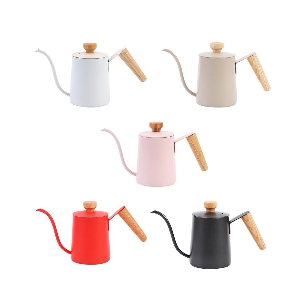Pour over Kettle Ergonomic Handle Stainless Steel Coffee Tea Pot Drip Coffee Kettle for Office Camping Outdoor Coffee Maker