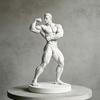 Figurina Bodybuilder Maschile Posa Bicipiti Alto Davanti Stampata 3D, Figura Uomo Muscoloso, Figurina Decorativa Sportiva per Esercizio, Souvenir Decorazione Collezionabili