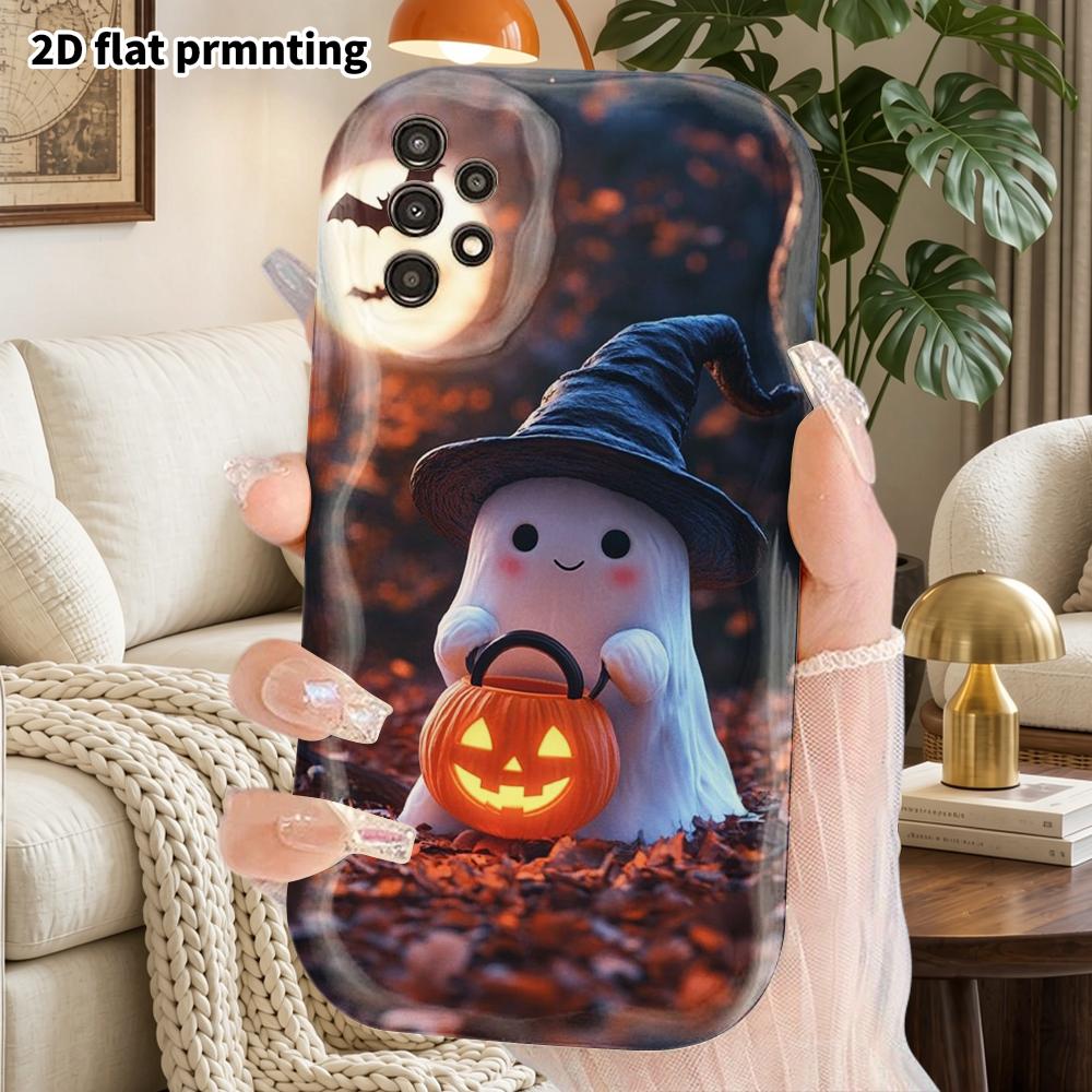 Phone Case: 2D Flat Samsung Galaxy A34 A35 M05 M06 S20 S22 S21 FE Plus 5G Protective Case, Couple Style, Moonlit Night Pattern, Christmas and Hallowee