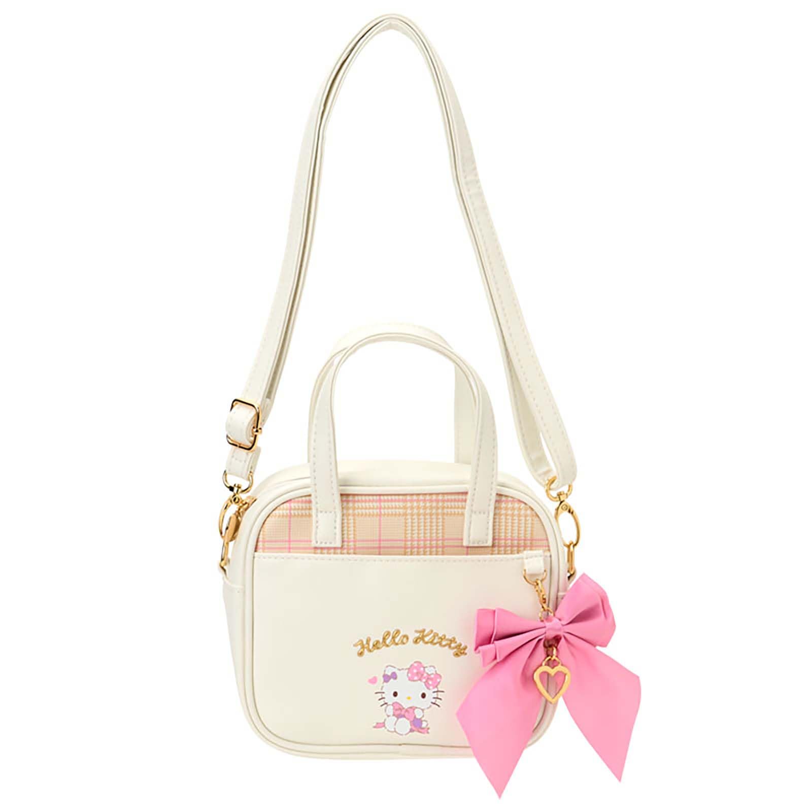 Sanrio Mini Boston Bag with Shoulder Hello Suitable for ages 3 and Item 248045 Strap, Kitty, up, No.