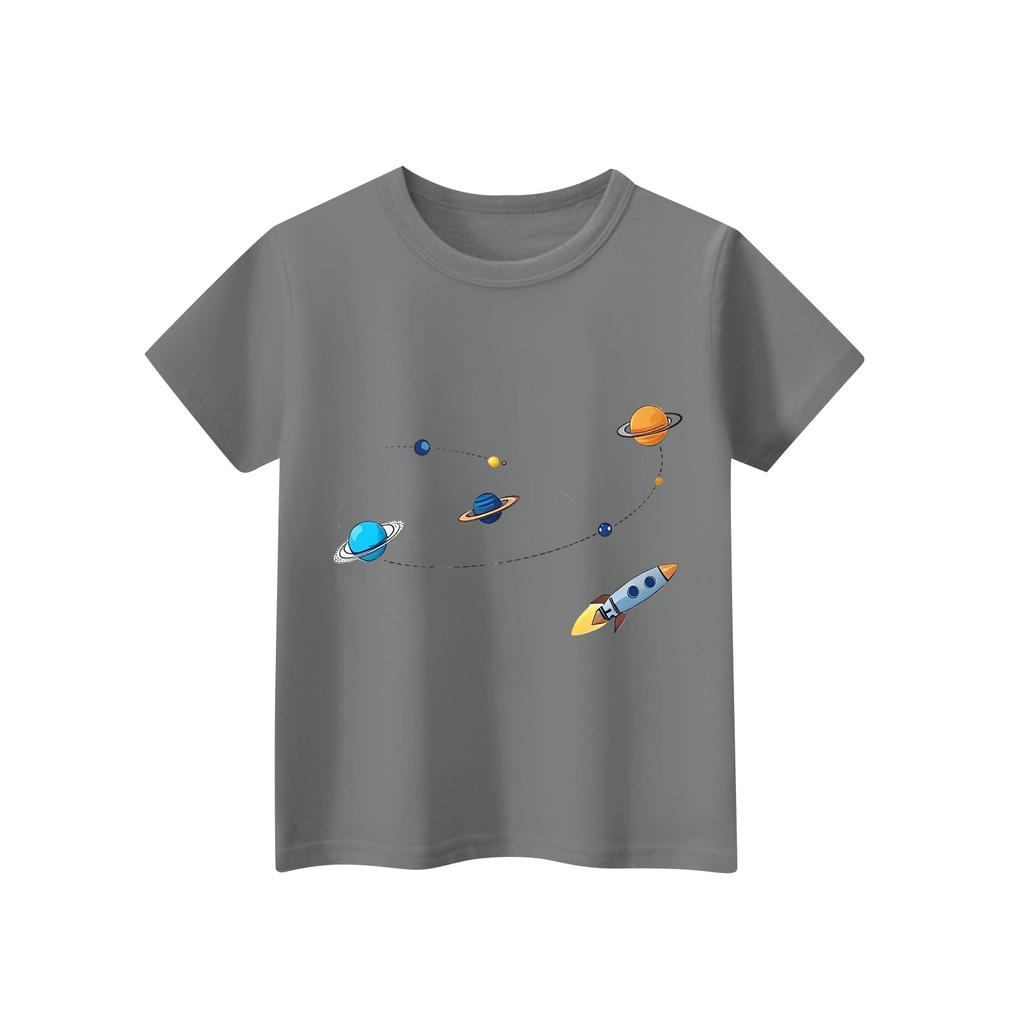 Children's Short Sleeve Neck T-Shirt Animal Print Daily Casual Top