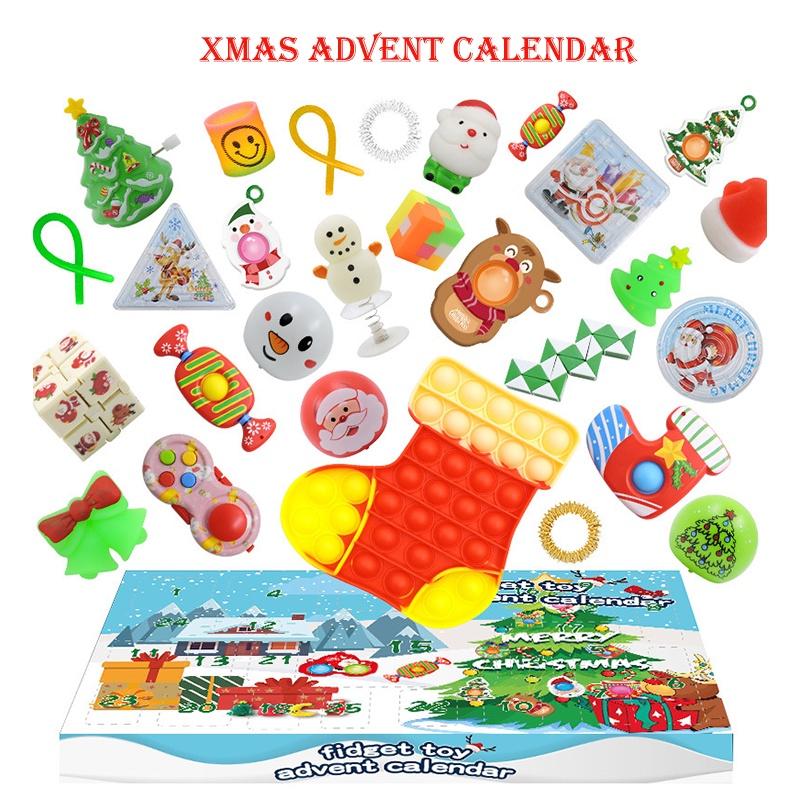 Soft Squishies For Kids 24days Xmas Fidget Toy For Toddlers