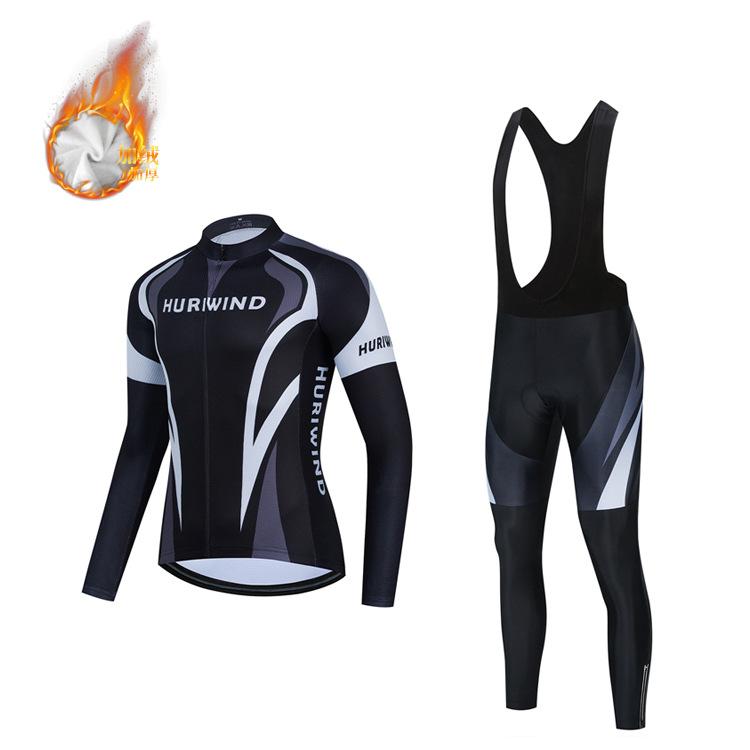 

2026 Cycling Suit Autumn and Winter Fleece Warm Mountain Road Cycling Suit Long Sleeve Trousers XXXL