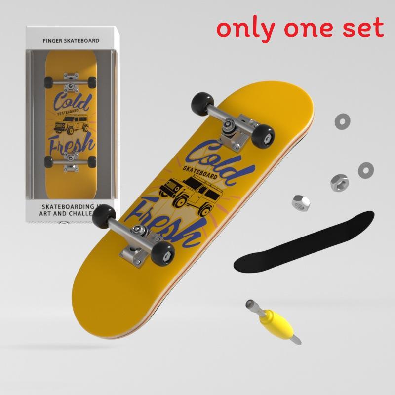 Fingerboard Skate Toy With Maple Wood Deck For Diy Stunt Performers