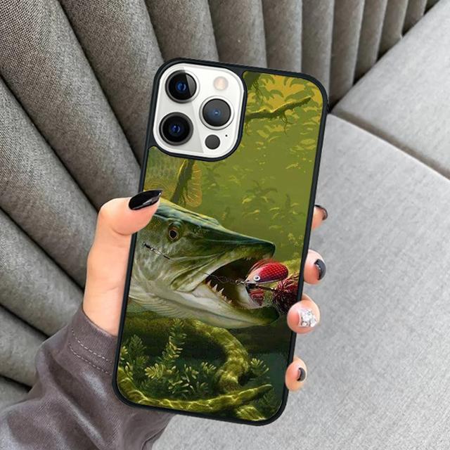 Fishing Trout Sea Fish Phone Case For iPhone 17 Air 16 15 14 plus 12 13 Pro max Soft Bumper Shell Cover coque