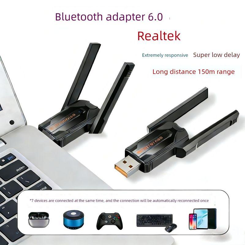 Realtek 6.0 Bluetooth Adapter Computer Driver-Free Desktop External USB Wireless Bluetooth Audio Headset Transmitter and Receiver