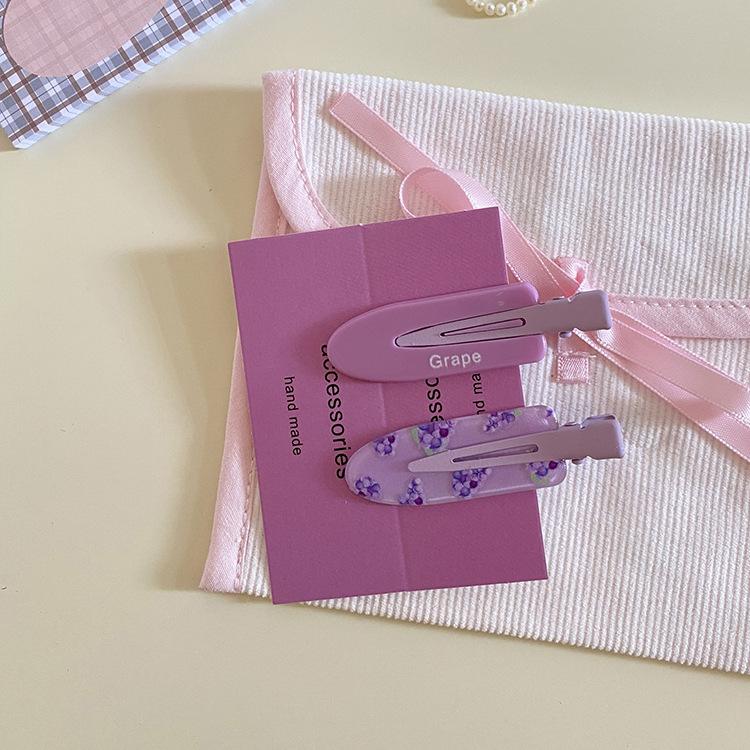 2/3/4 יחידות פשוט סאקורה ורוד קליפ שיער ללא תפרים סדין אצטט לנשים ללא כיפוף פוני קליפ סיכות ראש סיכות שיער כלי לעיצוב שיער