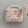 Adorable Blue Cartoon Makeup Bag: Mini Pure Cotton Coin and Earphone Pouch, Lipstick Carrier, Portable Storage.