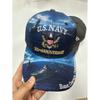 Fashion 110th Anniversary American Flag Embroidered Distressed Denim Baseball Cap U.S. NAVY Embroidered Letter Baseball Cap