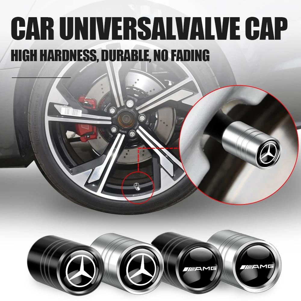 GCTO3 For Mercedes-Benz AMG A B C E G CLASS CLA W211 W203 W204 W210 W124 W205 4PCS Car Wheel Tires Stem Valve Caps Accessories