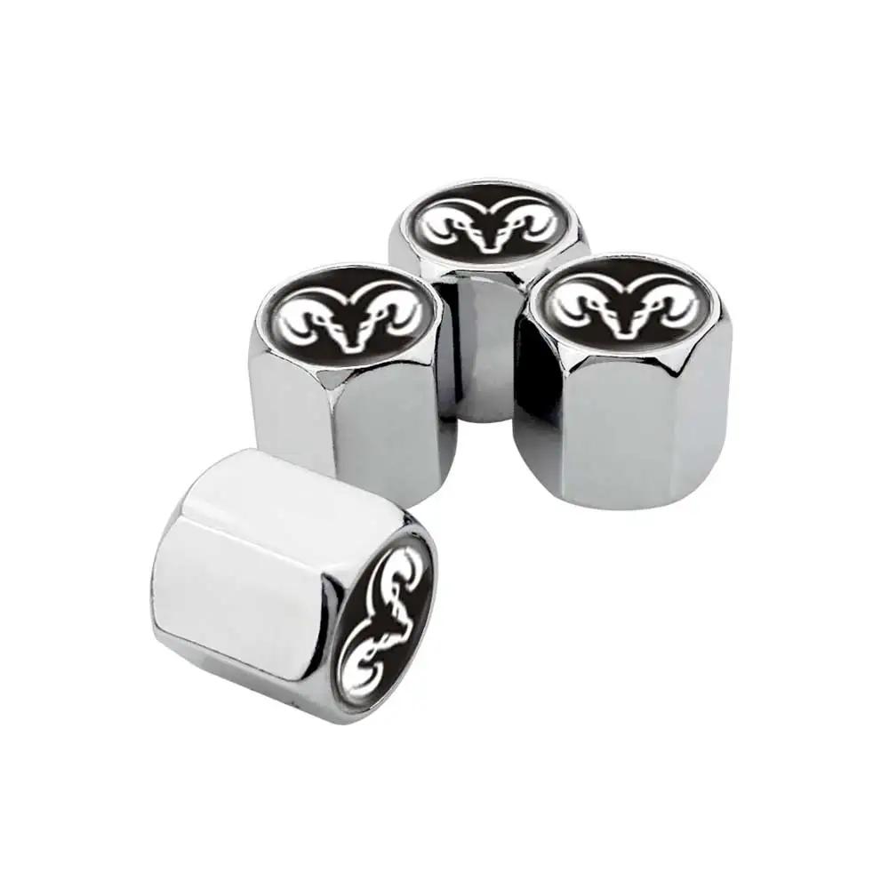 4PCS Alloy Car Tire Valve Caps Wheel Stem Anti-dust Covers for Dodge AVENGER CALIBER CARAVAN Challenger JOURNEY NITRO RAM 1500