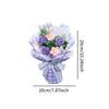 Crochet Flowers Bouquet Decorative with Light Delicate Knitted Bouquet for Anniversary Festival Women Friends Mom