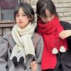 Luochi Knitting: Cute Bear Ear Cartoon Scarf - Warm Winter Neck Warmer for Couples and Students