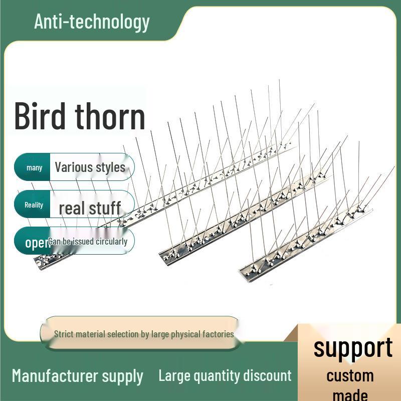 Stainless Steel Bird Spikes for Balcony: Deterrent for Pigeons and Cats