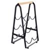 Black metal wine rack for 6 bottles 21x38 cm