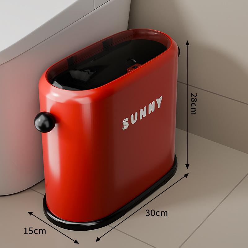 

New Dopamine Press-Type Multifunctional Trash Can for Bathroom and Living Room