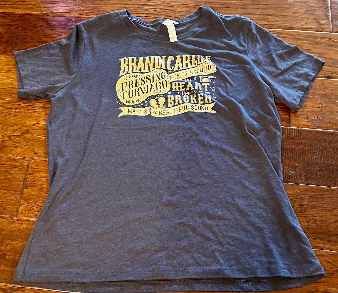 2015 T-Shirt BRANDI CARLILE  Pressing Foward Feet On The Ground  Size: Womans L S