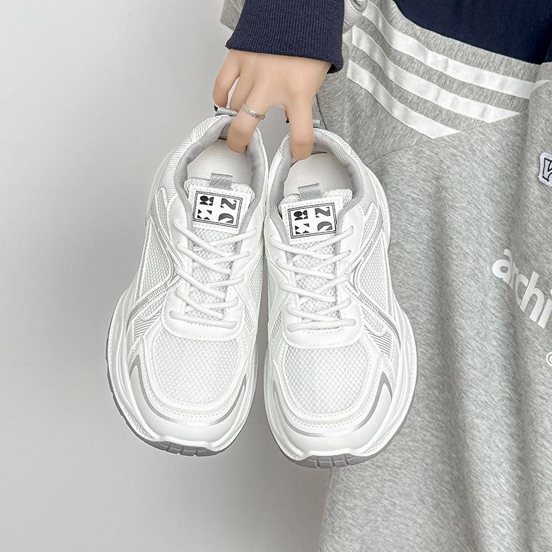 Sneakers Women's Spring and Autumn Street Shots Mesh Small Man Thick-soled Lightweight Autumn Daddy Shoes