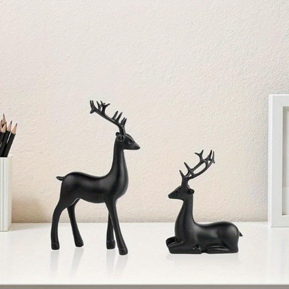 2 Pcs, Room Decor Mother Deer Cute Kids Room Decor Sculptures Kawaii Sculptures Christmas Home Decoration Fawn Figurines