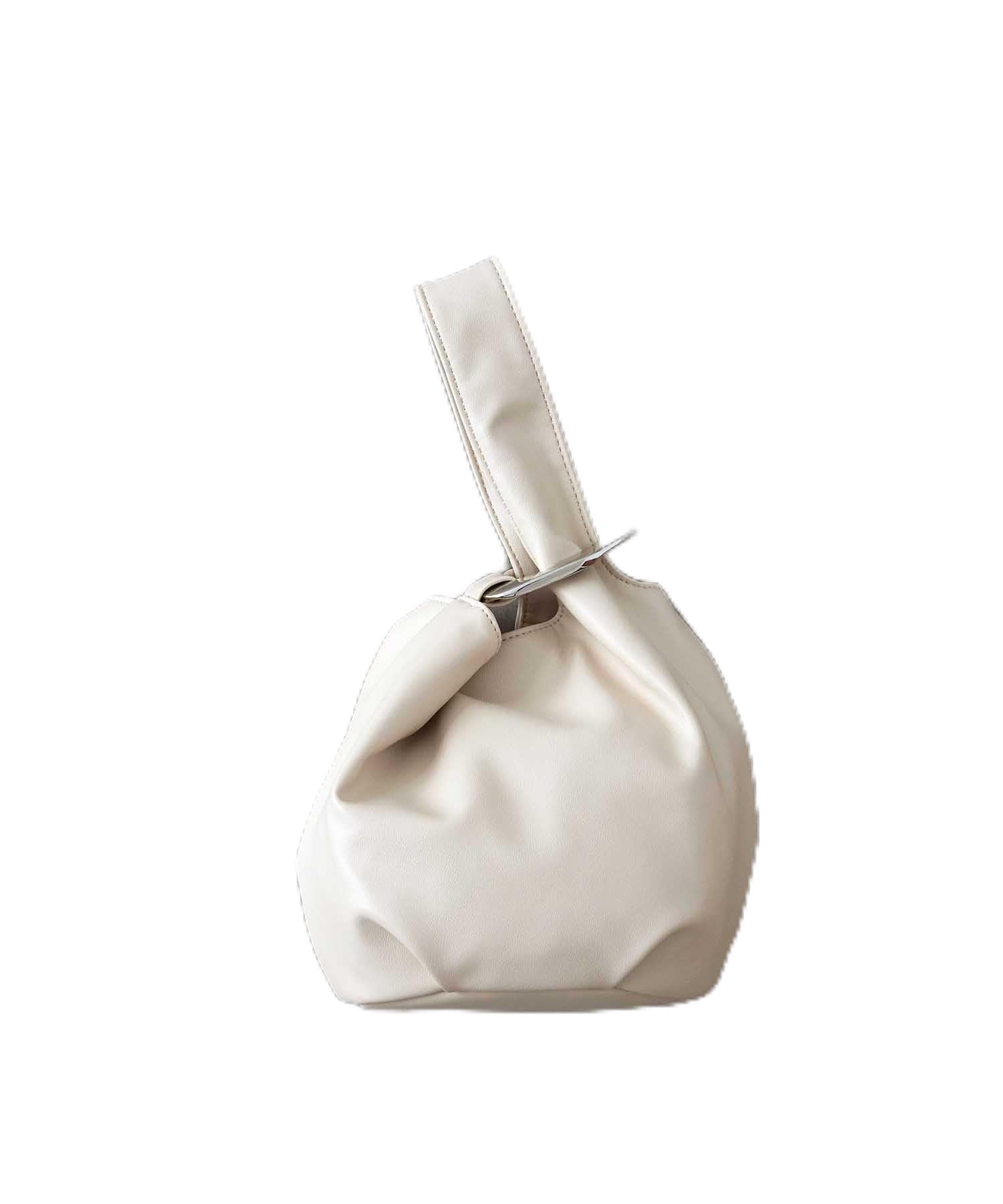 

Faux One Drawstring [EFOLE] Handbag, Leather, Metal, Handle, Bag, Women s, Off-White