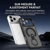 Coque pour iPhone 18 Pro Max, Bumper Hybride avec Cercle Magnétique et Support - Noir