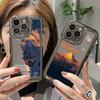 Dark Purple Snow Mountain Ins Wind Applicable iPhone17pormax Mobile Phone Case 16pro Apple 15 All-inclusive 13/14