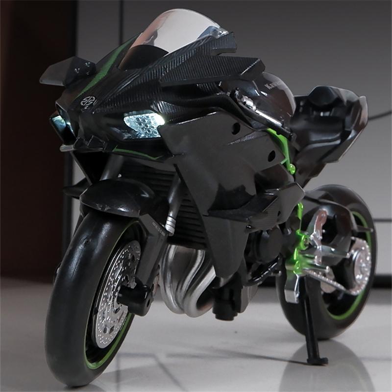 1/12 Kawasaki Ninja H2R aliaj curse cross-country motocicletă model simulare jucărie stradă motocicletă model colecție copii cadouri