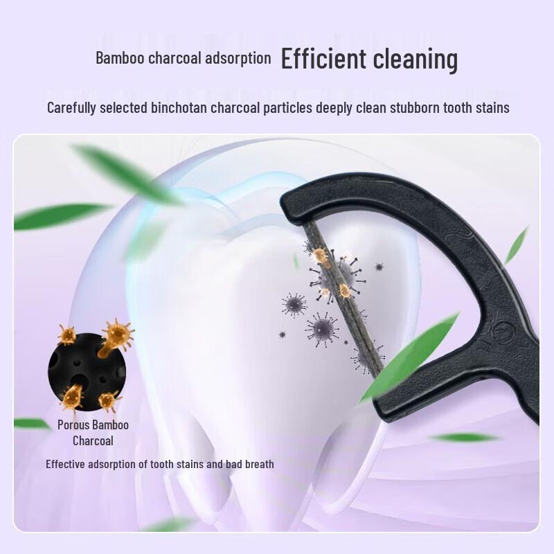 Shuke Bamboo Charcoal Dental Floss Sticks