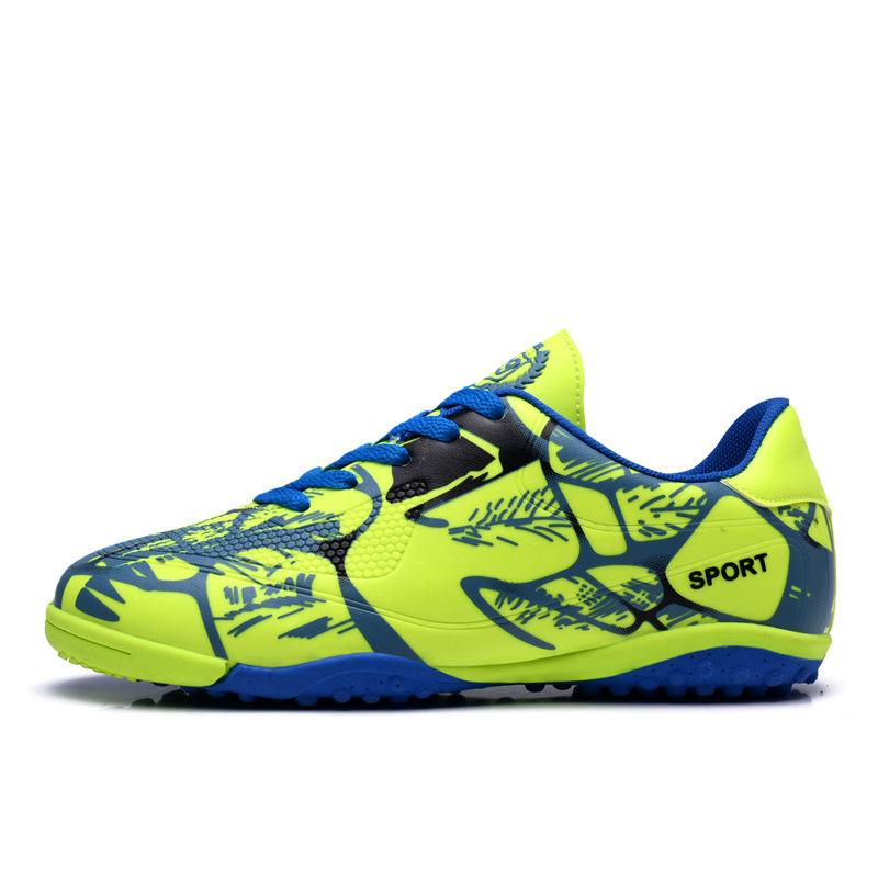 Football shoes children boys and students girls long nails broken nails green training club artificial grass game